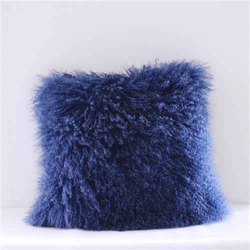 Genuine mongolian wool cushion - genuine,