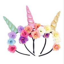 Magical Unicorn Horn Head Party Hair Headband Dress Kid Girl Cosplay Decor UK