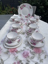 Royal Vale Pink Roses Tea Set VGC