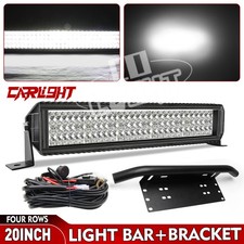 23'' Bull Bar Bumper License Plate Mount Bracket +20 inch LED Light Holder +Wire