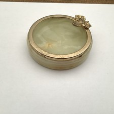 Vintage Green Onyx & Brass