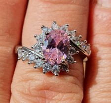 Silver Tone Swarovski Elements Ring