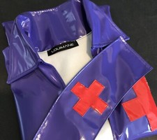 PURPLE PVC NURSE Uniform  **LOUIMANE** USA (PDDP) Postal Delivery Duties Paid