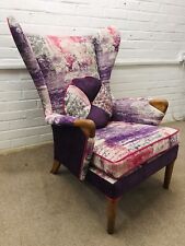 Parker Knoll Papa Bear  wing back chair Newly Upholstered in Luxury Velvet