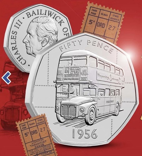Routemaster 1956 50p - , coin