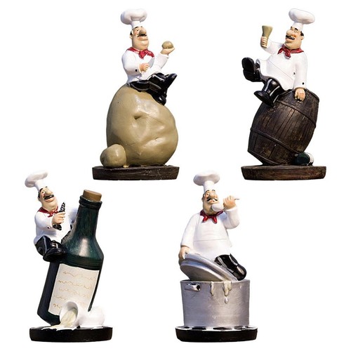 Resin chef figurine restaurant - resin,