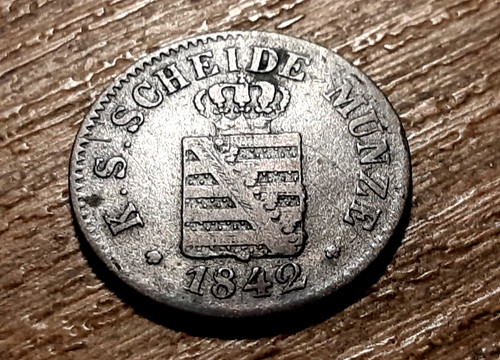 Old silver coin - old,