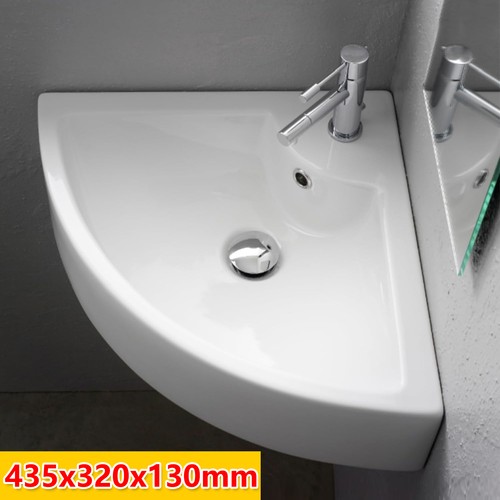 Small quarter corner basin - small,