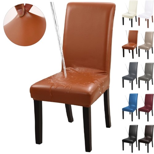 Leather dining chair covers - leather,