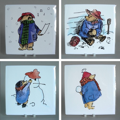 Paddington bear christmas card - paddington,