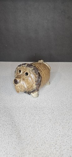 Vintage studio pottery lion - pottery,