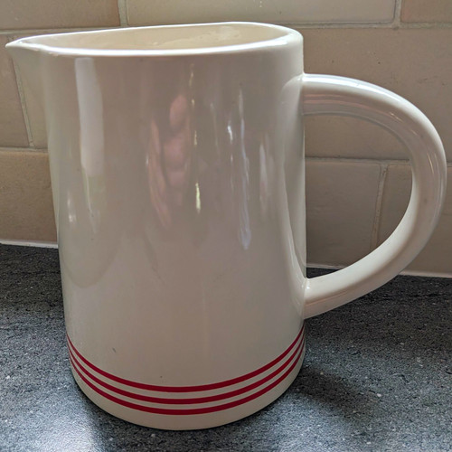White red striped retro - striped, milk