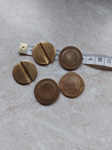 Old brass coloured tokens - brass,