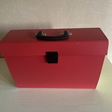 Staples 18 Tab Red Expanding File Case - Good Condition