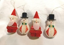 Vintage Paper Honeycomb Santa