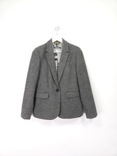 Joules Jacket Size 14 Grey Textured Tweed Horatia Blazer Country Herringbone