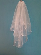 Ivory veil 2 tier elbow length