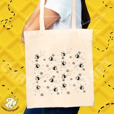 bumble bee tote bag,  canvas shoulder bag, birthday tote for her, gardener