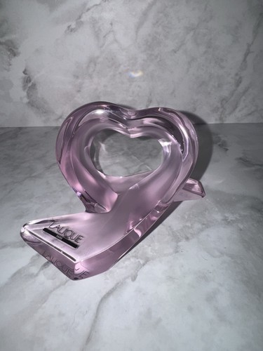 Lalique crystal heart art - crystal,