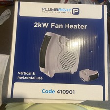 PLUMBRIGHT 2kW ELECTRIC FAN HEATER. VERTICAL& HORIZONTAL USE. BRAND NEW IN BOX