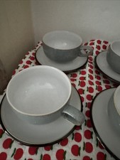 Set 4 DENBY Jet Grey Coffee/