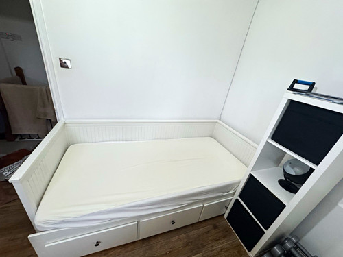White ikea wooden single - white,