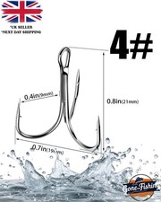 Treble hooks, Pack of 15 Gamakatsu, SIZE #4, fishing hooks, fishing tackle 