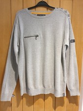 Rockport sweater jumper Pullover in grey. 100% Cotton. UK Size Large (L) VGC