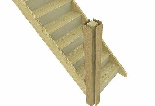 Oak newel cladding kit - oak, 1.5m/3m
