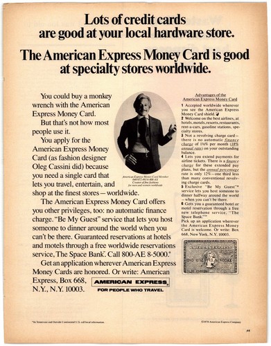 Vintage 1970 american express - 1970,