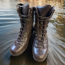 Sz 10M Army Brown Leather Goretex ECW Combat Patrol Boots Extreme Cold Weather