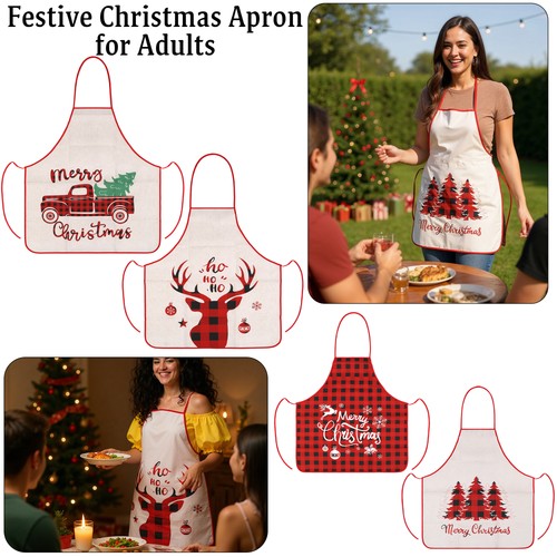 Christmas adult chef apron - christmas,
