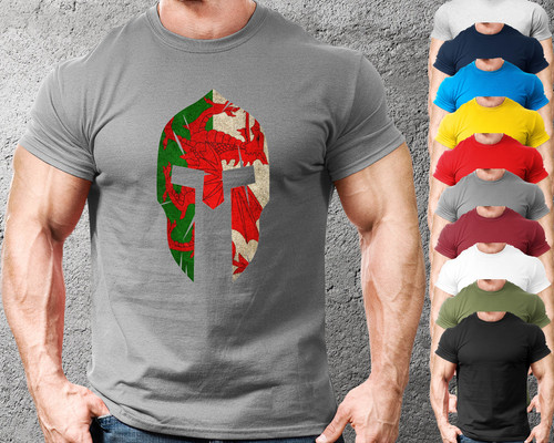 Wales spartan gym shirt mens - wales,