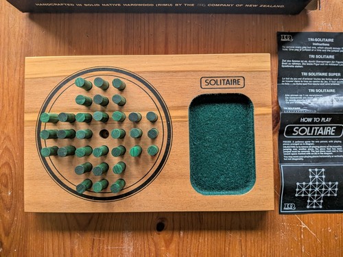 Hardwood solitaire board game - solitaire,