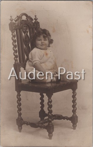 Rppc baby portrait ornate - rppc,