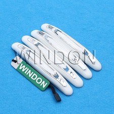 4pc Scratches Door Guard Anti-collision Car Rubber Bumper Corner Protector White