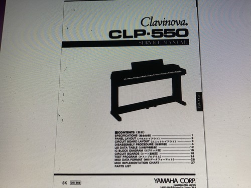 Yamaha clp 550 - service, manual
