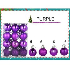 24pcs 1.2in 3cm Christmas Decor Baubles Tree Balls Xmas Party Wedding Ornament