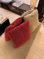 Set of 4 Vintage Italian Cushions – La Papios Design Piuma & Roll – Red & Beige