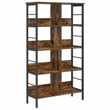 Bookshelf Engineered Wood Storage Home Library Freestanding Shelf Unit  vidaXL