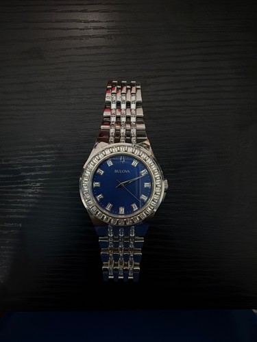 Bulova 96a254 men blue watch - 96a254,