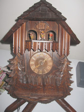 GUEISSAC JACCARD, SWISS VINTAGE LARGE  CUCKOO CLOCK,HAND CARVED,