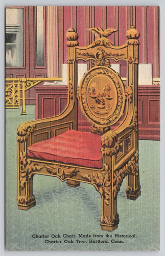 Postcard charter oak - postcard,