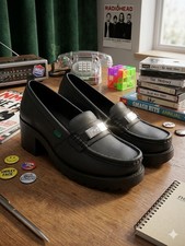 Kickers Smooth Black Leather