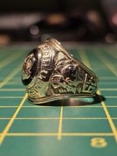 10ct Yellow Gold Onyx College Graduation Ring - Size S