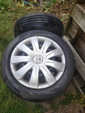 Set of 4 Used Car Tyres 185/60R15 84H with Toyota 15" Wheel Trims