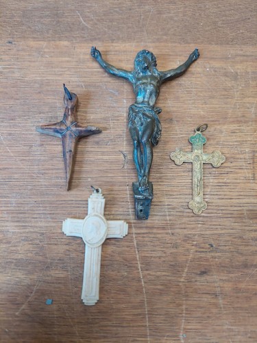 Antique crucifixes crosses - 4,