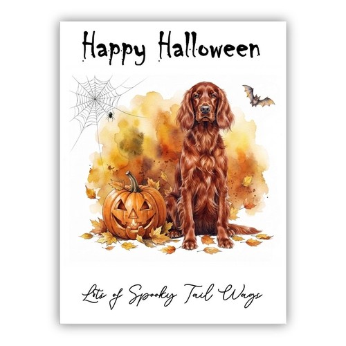 Irish red setter dog halloween - red,