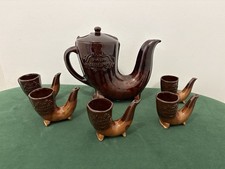 Bavarian Drinking Set Jug and 5 Glasses Excellent Condition Vintage