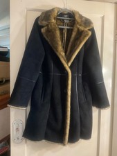 Dennis Basso black faux fur coat size small BNWOT